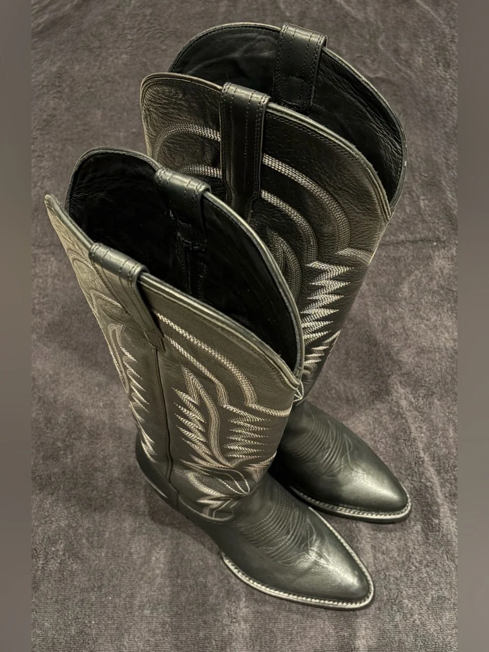 Tecovas Abby Midnight Cowhide Handmade Cowboy Boots - Picture 2 of 6